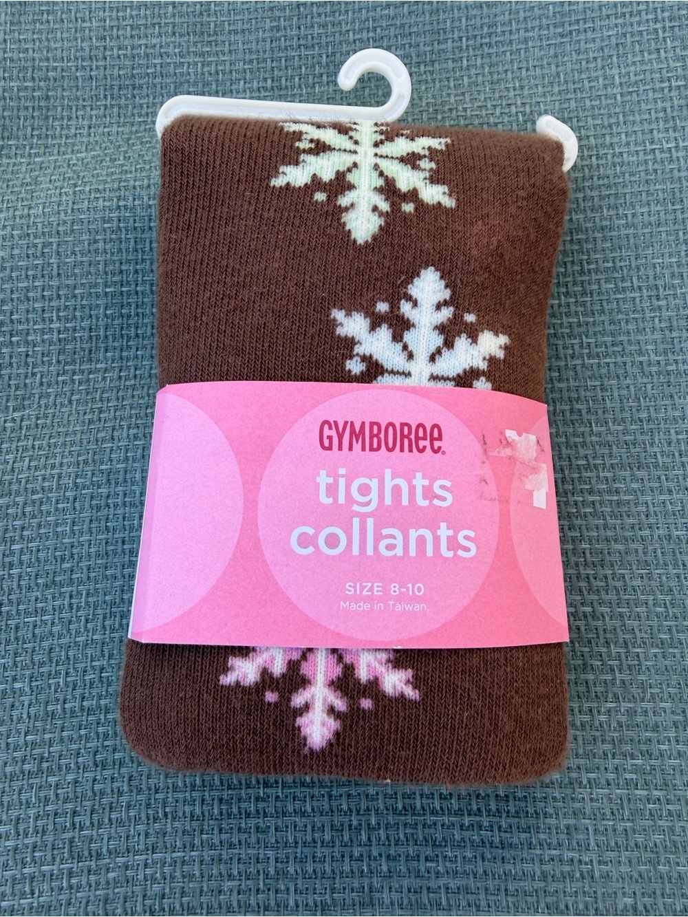 Gymboree Brown and White Snowflake Tights